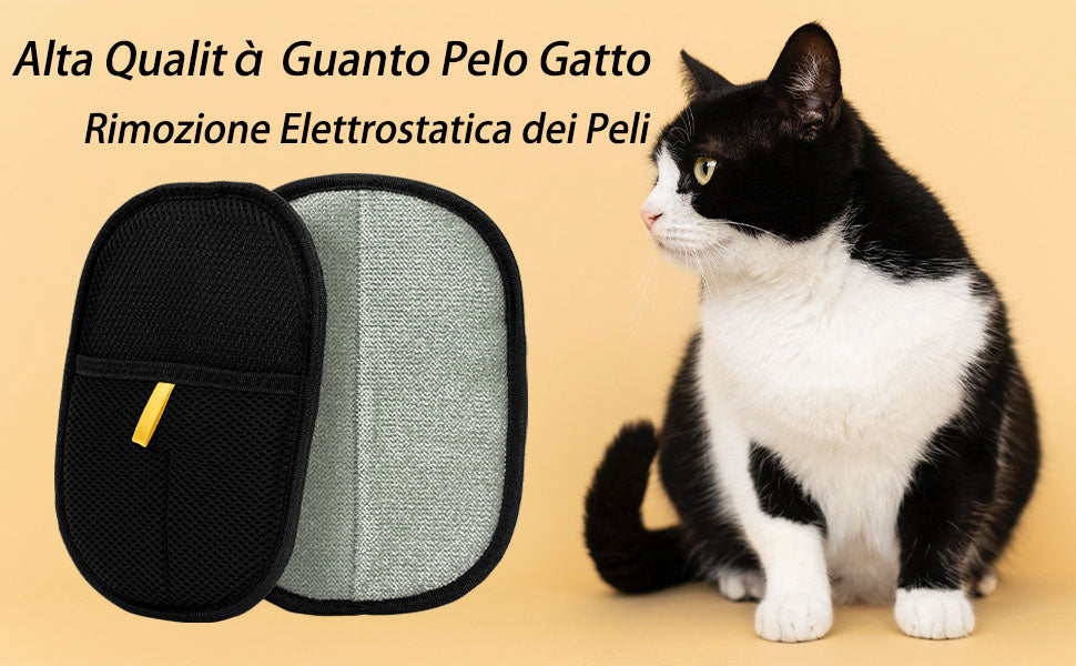 Static Pet Hair Removal Gloves - Grooming & Deshedding Gloves for Dogs Cats - Works on Sofa Carpet Clothes - Multi-Surface Brush